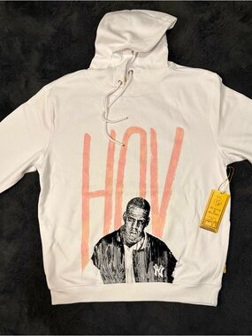 Bricks & Butter Jay Z “HOV”Hoodie White Size XXL